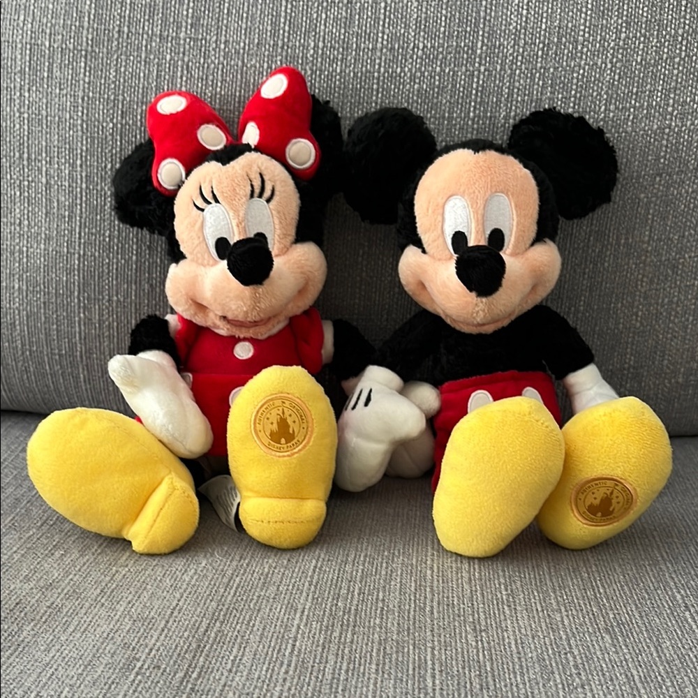 Disney Black and Red Stuffed Mickey and Minnie Mouse Toys